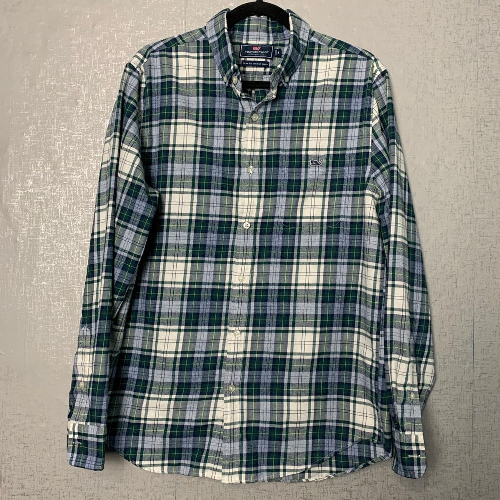 Vineyard Vines Slim Fit Trucker Plaid Button Up